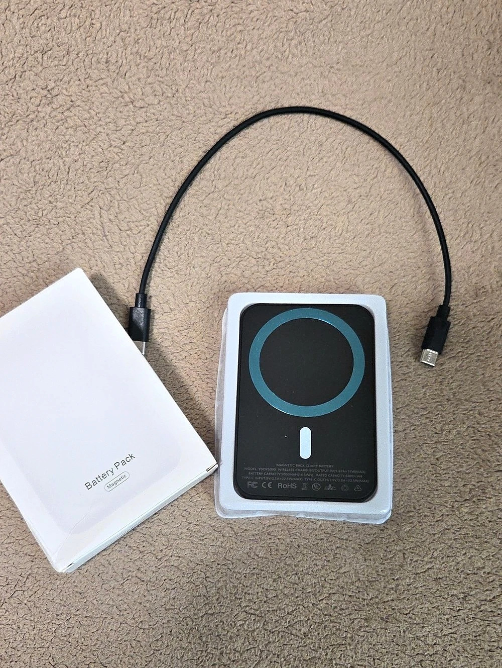 Portable Battery Pack with Cable